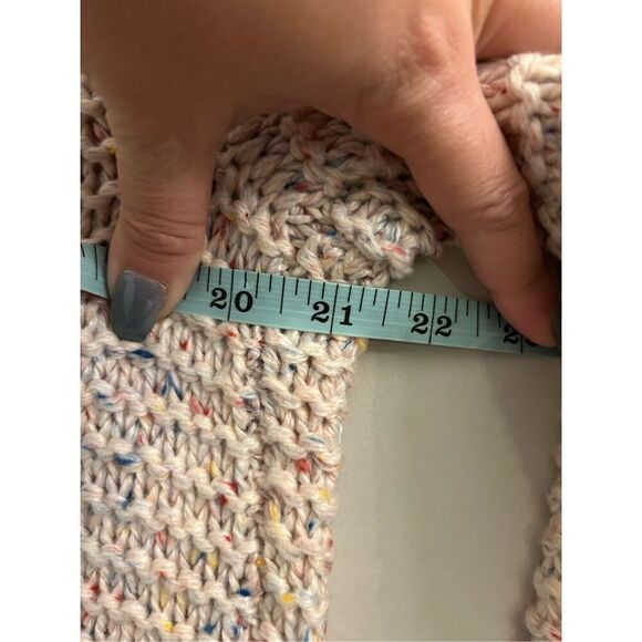TwentyThree Mixed Tweed Knit Chunky Sweater Cardigan M Netherlands Boho - Picture 6 of 8